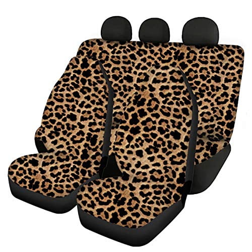 Forchrinse Leopard Print Car Seat Cover for Bench Seat,Fashion Back Seat Cover Rear Bench Seat Protector Universal Fit Cars,Trucks,SUV,Sedan,2pcs Forchrinse Leopard Print Car Seat Cover for Bench Seat,Fashion Back Seat Cover Rear Bench Seat Protector Universal Fit Cars,Trucks,SUV,Sedan,2pcs